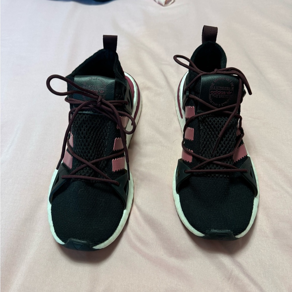 adidas Black and Pink Women's Sneakers